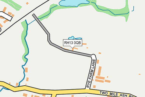 RH13 0QB map - OS OpenMap – Local (Ordnance Survey)