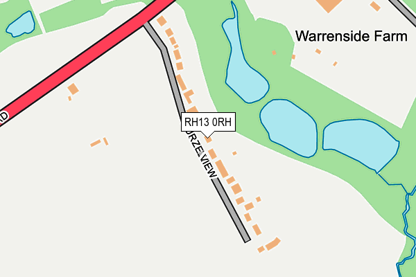 RH13 0RH map - OS OpenMap – Local (Ordnance Survey)
