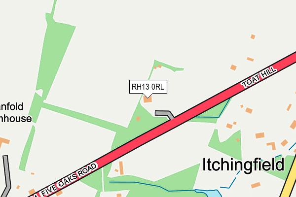 RH13 0RL map - OS OpenMap – Local (Ordnance Survey)