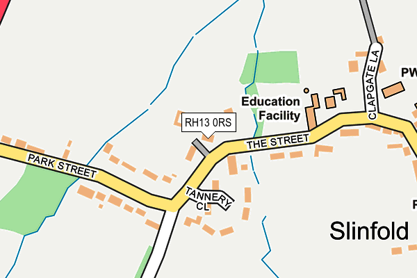 RH13 0RS map - OS OpenMap – Local (Ordnance Survey)