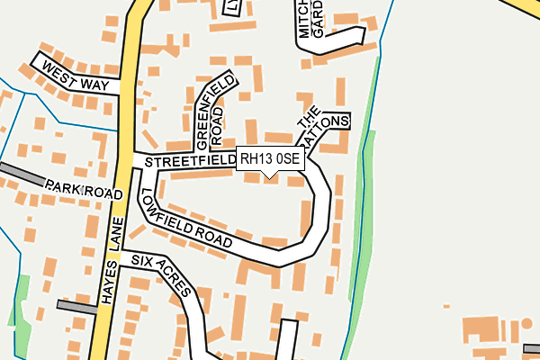 RH13 0SE map - OS OpenMap – Local (Ordnance Survey)