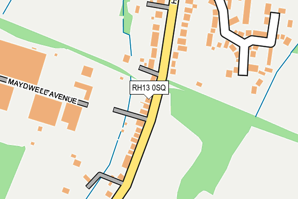 RH13 0SQ map - OS OpenMap – Local (Ordnance Survey)