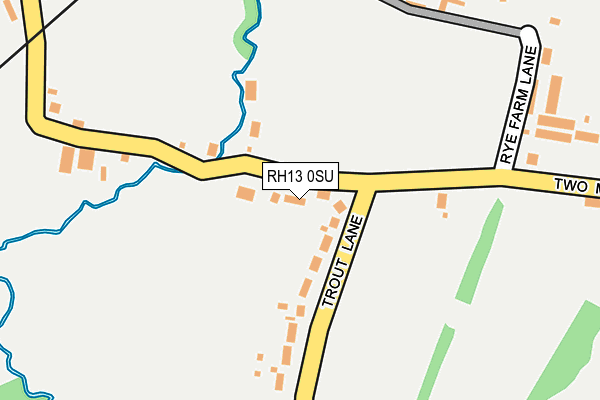 RH13 0SU map - OS OpenMap – Local (Ordnance Survey)