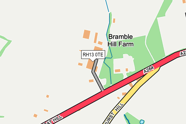 RH13 0TE map - OS OpenMap – Local (Ordnance Survey)