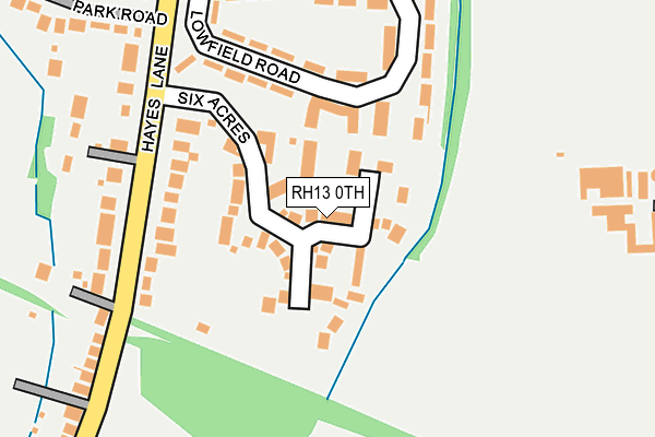 RH13 0TH map - OS OpenMap – Local (Ordnance Survey)