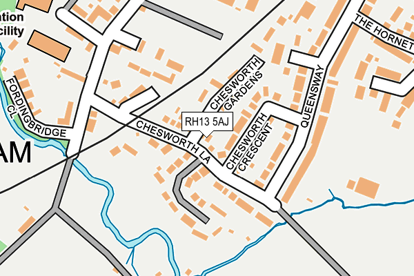 RH13 5AJ map - OS OpenMap – Local (Ordnance Survey)