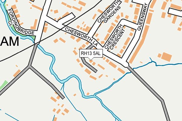 RH13 5AL map - OS OpenMap – Local (Ordnance Survey)