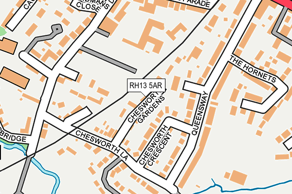 RH13 5AR map - OS OpenMap – Local (Ordnance Survey)