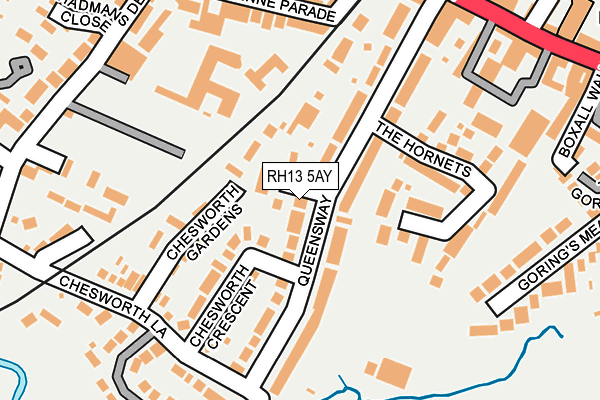 RH13 5AY map - OS OpenMap – Local (Ordnance Survey)