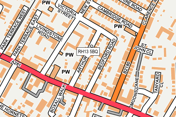 RH13 5BQ map - OS OpenMap – Local (Ordnance Survey)