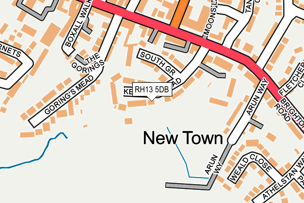 RH13 5DB map - OS OpenMap – Local (Ordnance Survey)