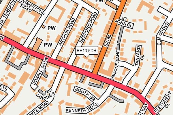 RH13 5DH map - OS OpenMap – Local (Ordnance Survey)