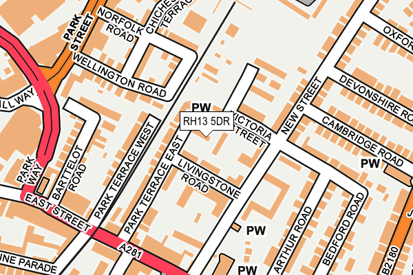 RH13 5DR map - OS OpenMap – Local (Ordnance Survey)