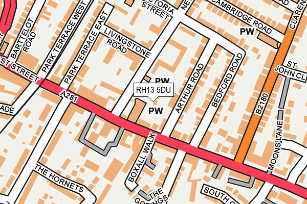 RH13 5DU map - OS OpenMap – Local (Ordnance Survey)