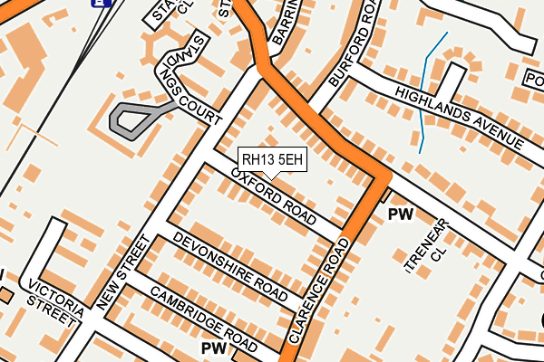 RH13 5EH map - OS OpenMap – Local (Ordnance Survey)