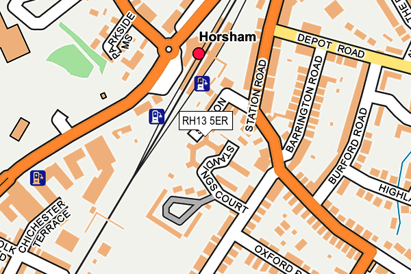 RH13 5ER map - OS OpenMap – Local (Ordnance Survey)