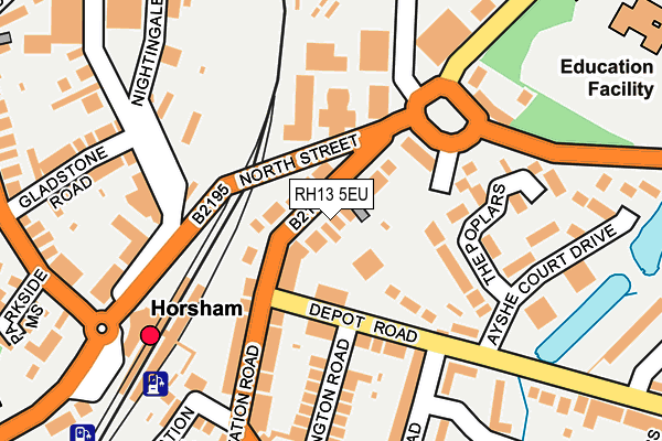 RH13 5EU map - OS OpenMap – Local (Ordnance Survey)