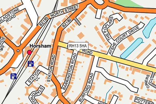 RH13 5HA map - OS OpenMap – Local (Ordnance Survey)