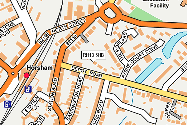 RH13 5HB map - OS OpenMap – Local (Ordnance Survey)