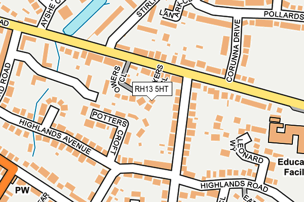 RH13 5HT map - OS OpenMap – Local (Ordnance Survey)