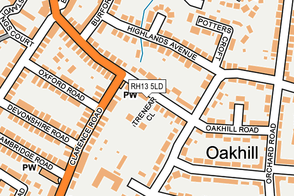 RH13 5LD map - OS OpenMap – Local (Ordnance Survey)