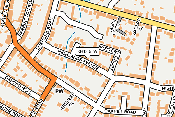 RH13 5LW map - OS OpenMap – Local (Ordnance Survey)