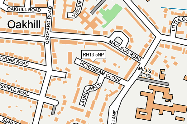 RH13 5NP map - OS OpenMap – Local (Ordnance Survey)