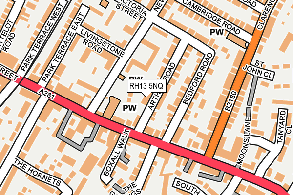 RH13 5NQ map - OS OpenMap – Local (Ordnance Survey)