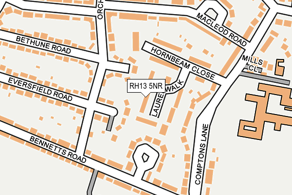 RH13 5NR map - OS OpenMap – Local (Ordnance Survey)