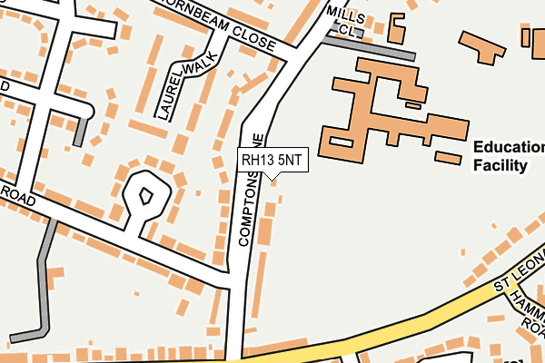 RH13 5NT map - OS OpenMap – Local (Ordnance Survey)