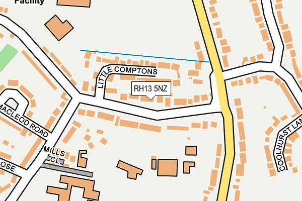 RH13 5NZ map - OS OpenMap – Local (Ordnance Survey)