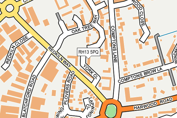 RH13 5PQ map - OS OpenMap – Local (Ordnance Survey)