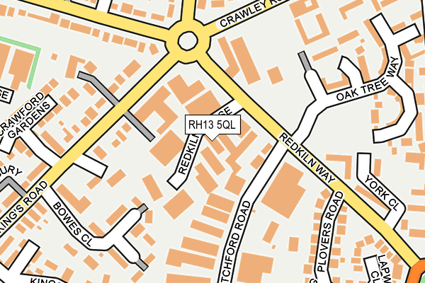 RH13 5QL map - OS OpenMap – Local (Ordnance Survey)