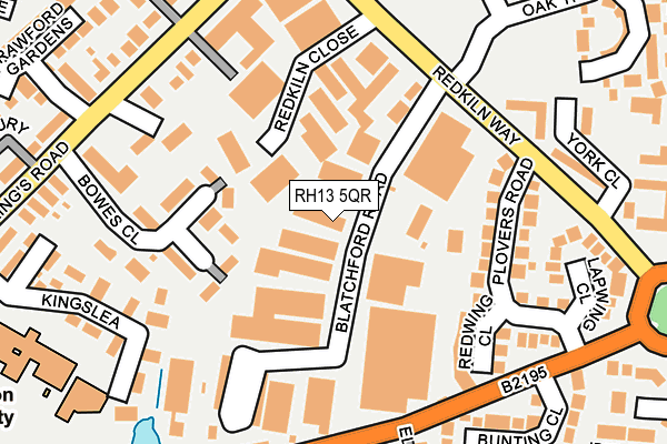 RH13 5QR map - OS OpenMap – Local (Ordnance Survey)