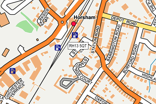 RH13 5QT map - OS OpenMap – Local (Ordnance Survey)