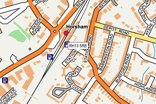 RH13 5RB map - OS OpenMap – Local (Ordnance Survey)
