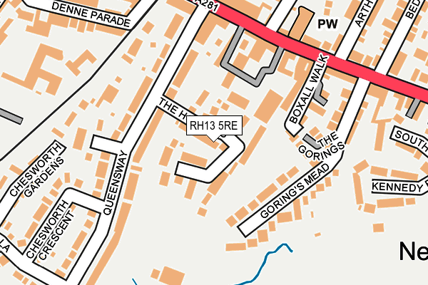 RH13 5RE map - OS OpenMap – Local (Ordnance Survey)