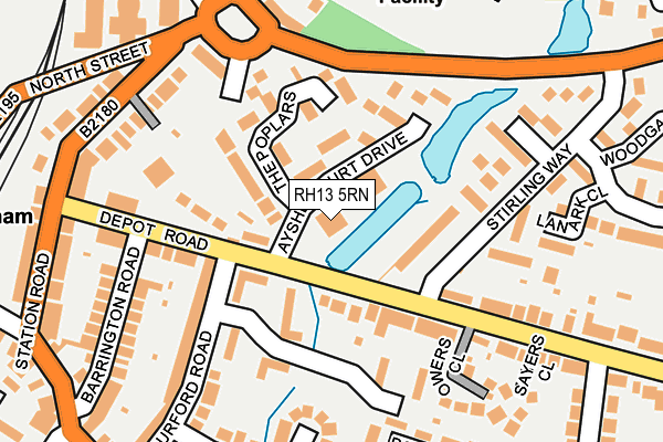 RH13 5RN map - OS OpenMap – Local (Ordnance Survey)