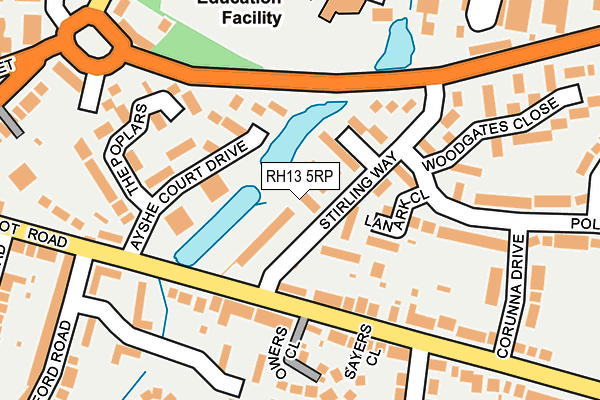 RH13 5RP map - OS OpenMap – Local (Ordnance Survey)