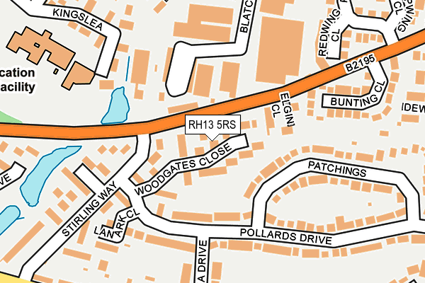 RH13 5RS map - OS OpenMap – Local (Ordnance Survey)