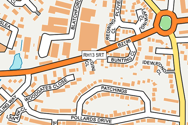 RH13 5RT map - OS OpenMap – Local (Ordnance Survey)