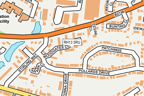 RH13 5RU map - OS OpenMap – Local (Ordnance Survey)