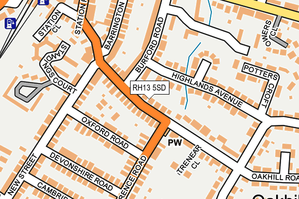 RH13 5SD map - OS OpenMap – Local (Ordnance Survey)