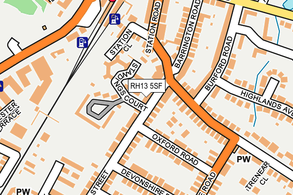 RH13 5SF map - OS OpenMap – Local (Ordnance Survey)