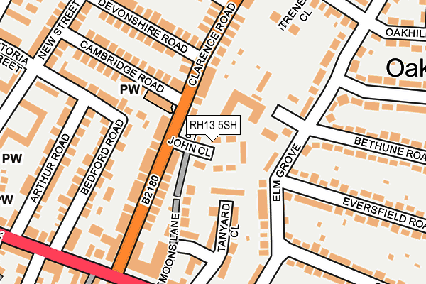 RH13 5SH map - OS OpenMap – Local (Ordnance Survey)