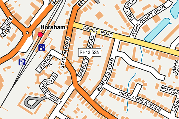RH13 5SN map - OS OpenMap – Local (Ordnance Survey)
