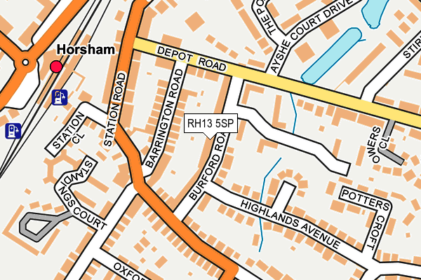 RH13 5SP map - OS OpenMap – Local (Ordnance Survey)