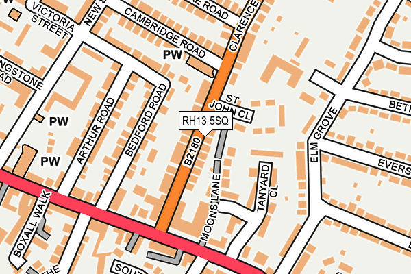 RH13 5SQ map - OS OpenMap – Local (Ordnance Survey)