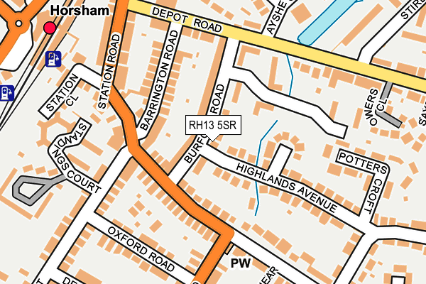 RH13 5SR map - OS OpenMap – Local (Ordnance Survey)