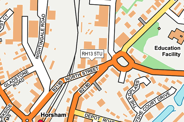 RH13 5TU map - OS OpenMap – Local (Ordnance Survey)